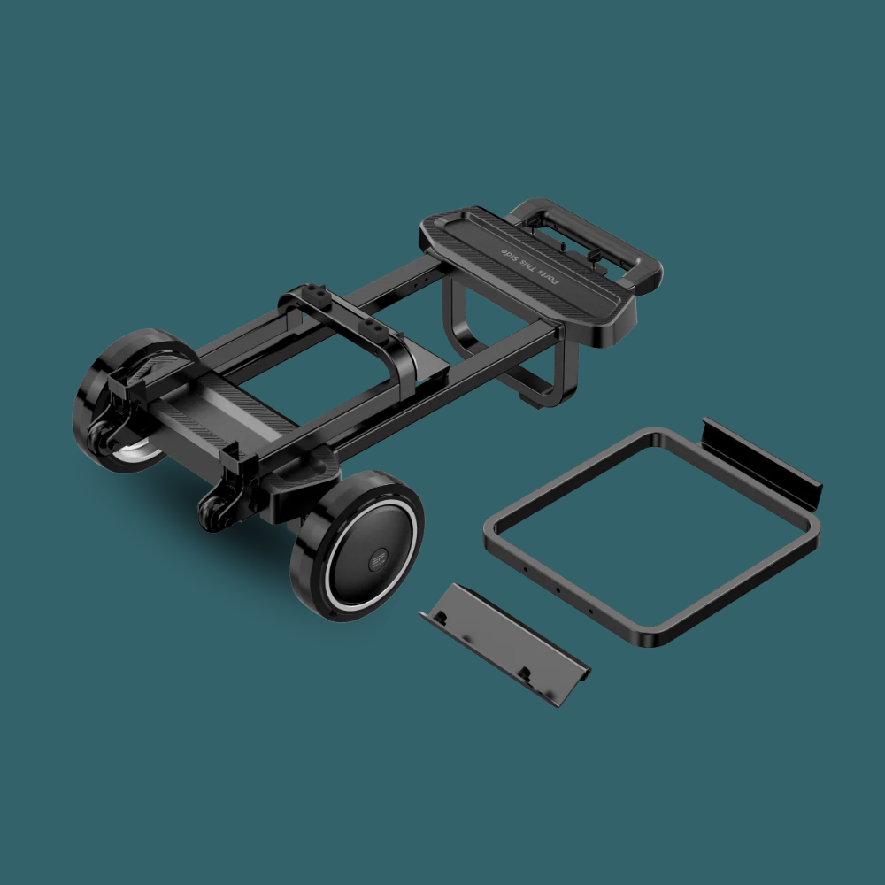 ecoflow delta pro ultra trolley on teal background