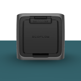 EcoFlow device on a white and green gradient background