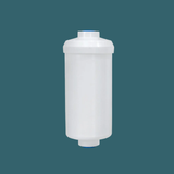 White cylindrical filter on a dark green background