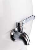 Chrome faucet on a white background