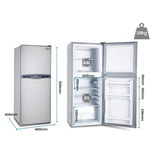 GECKO 125L 12V/24V Portable Upright Fridge Freezer with dimensions and weight displayed
