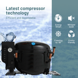 Compressor technology on a snowy background