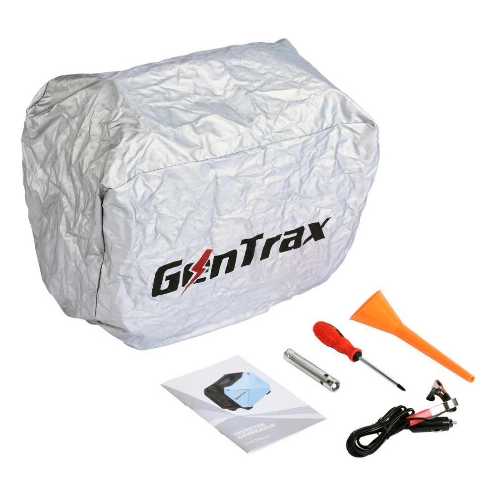 GyTrax product package with cover, tools, and accessories on a white background