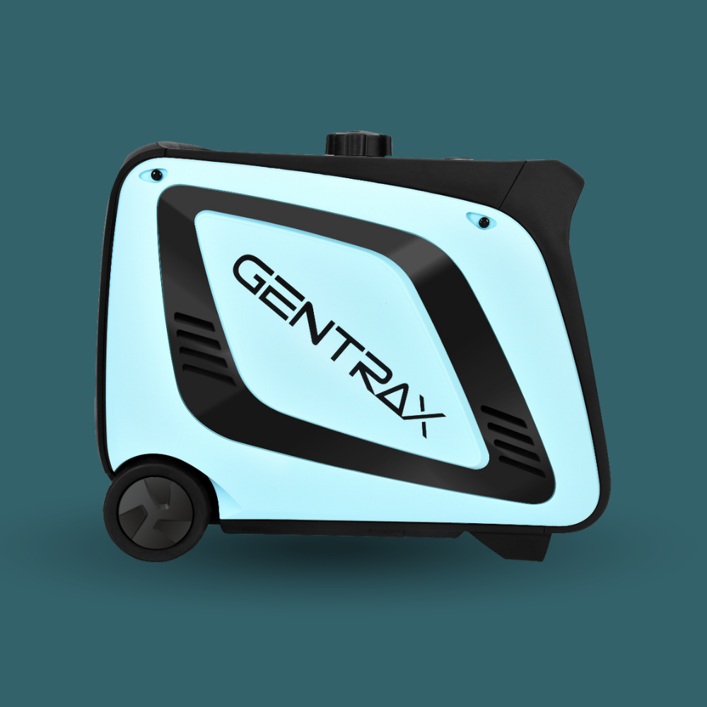 Gentrax portable power station on a dark green background