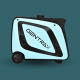 Gentrax portable power station on a dark green background