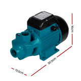 dimensions of Giantz 750W Peripheral Rust-Resistant Water Pump