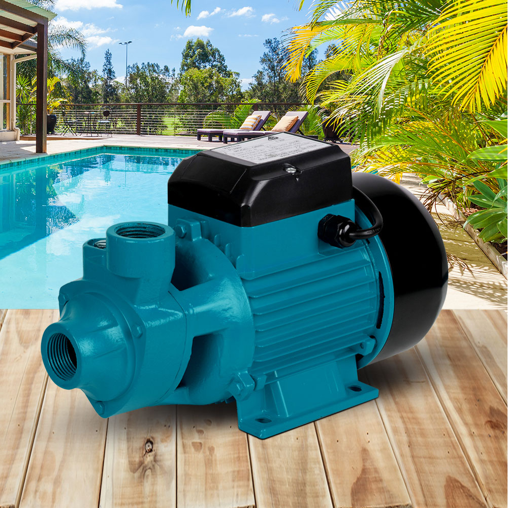 pool view with Giantz 750W Peripheral Rust-Resistant Water Pump