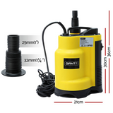 dimensions of Giantz 750W Dirty Water Steel Submersible Bore Pump