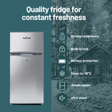 Glacio 100L 12V/24V Portable Upright Fridge Freezer - Silver