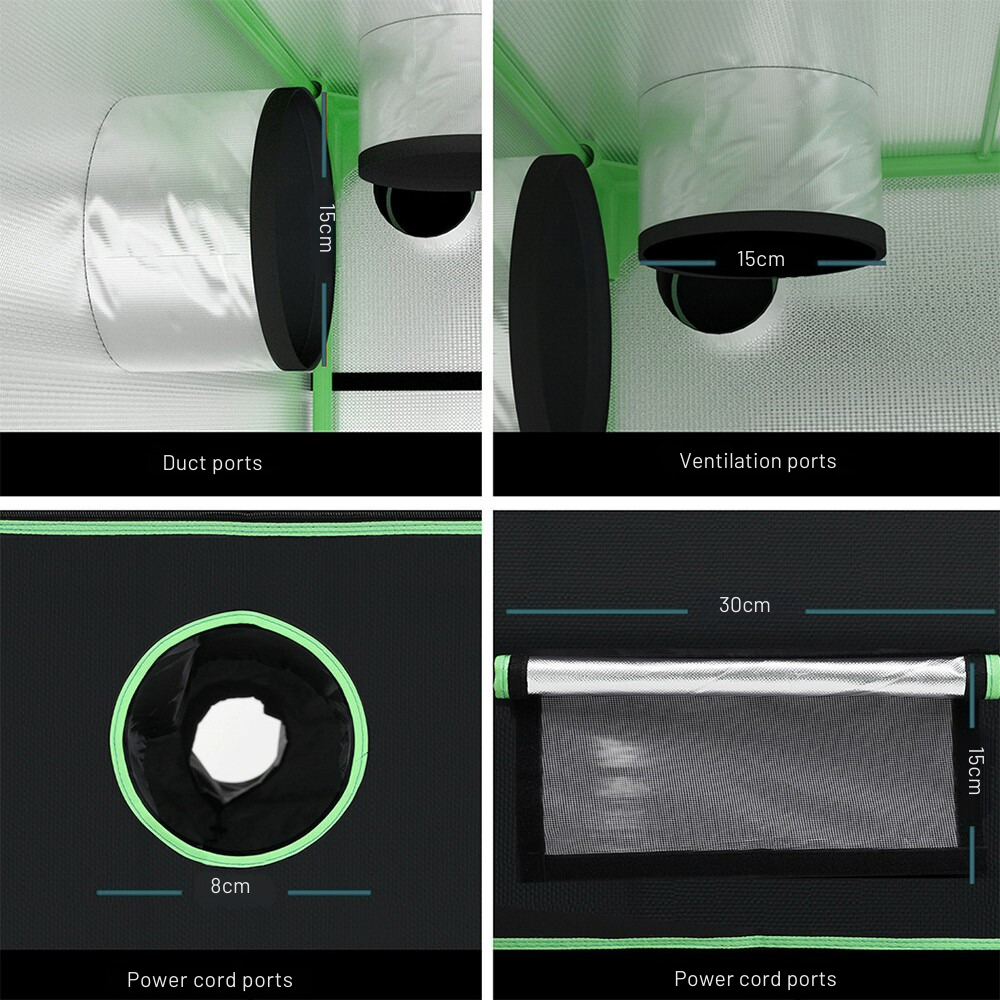 Green Fingers 100 x 60 x 180cm 4 Tiers Hydroponics Grow Tent