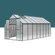 Glass greenhouse on a white background