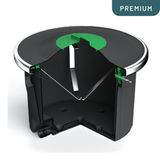 Black and green mechanical device on a white background with 'PREMIUM' label.