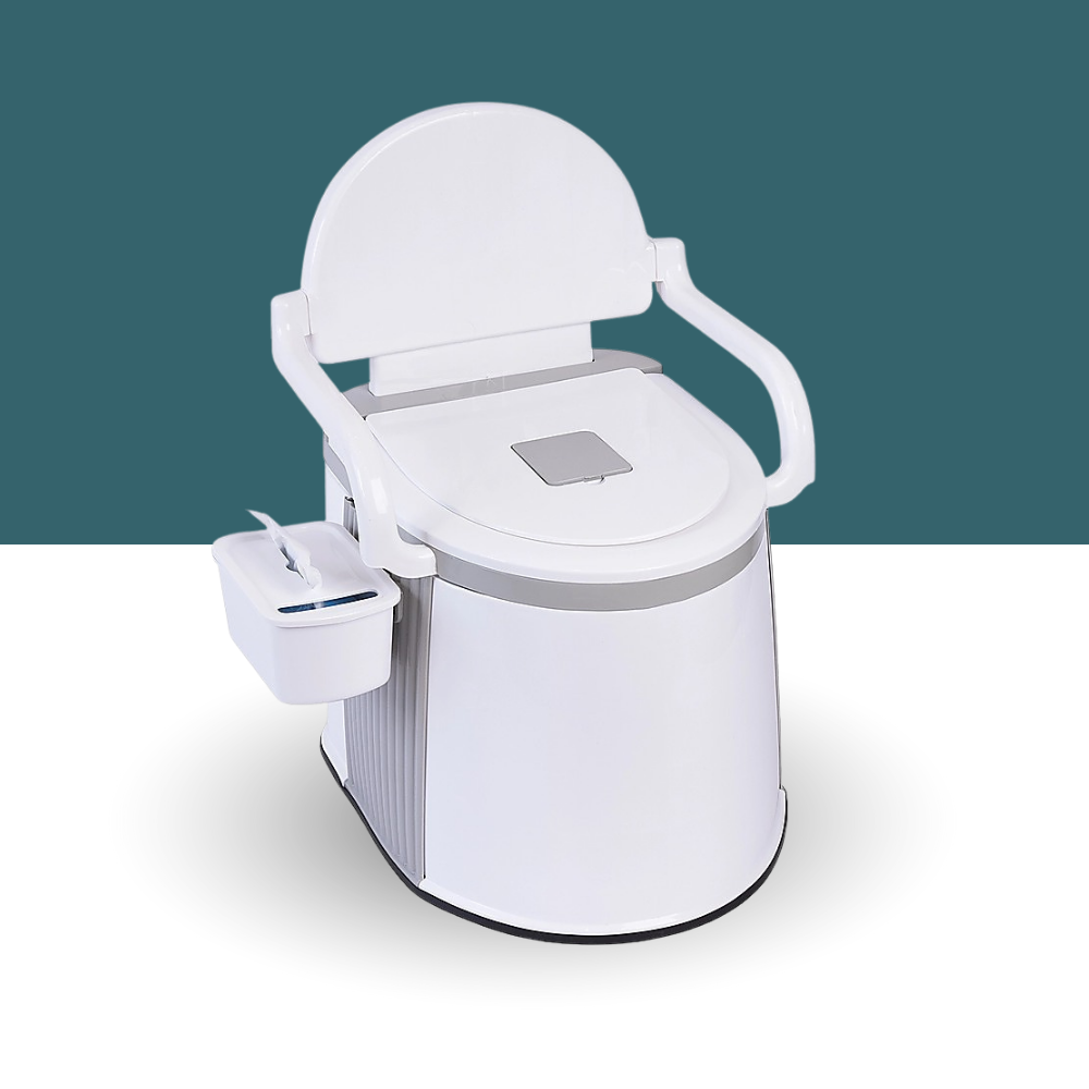 New Aim 19L Portable Camping Toilet With Built-In Tissue Box