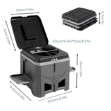 New Aim Foldable 3-in-1 Portable Toilet with Odour-Proof Lid