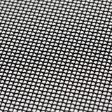 An extreme close-up view of the black metal mesh reveals a tight, durable weave pattern designed to block embers.
