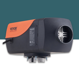 VEVOR 2kW Diesel Air Heater With Remote Control on a white background with a teal gradient