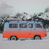 VEVOR 2kW Diesel Air Heater With Remote Control on a snow sorrounding