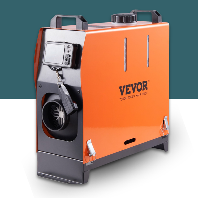 VEVOR 8kW 12V Diesel Air Heater With Bluetooth App Control on a white background