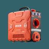 VEVOR 8kW 12V/220V Diesel Air Heater With Bluetooth App Control on a green background